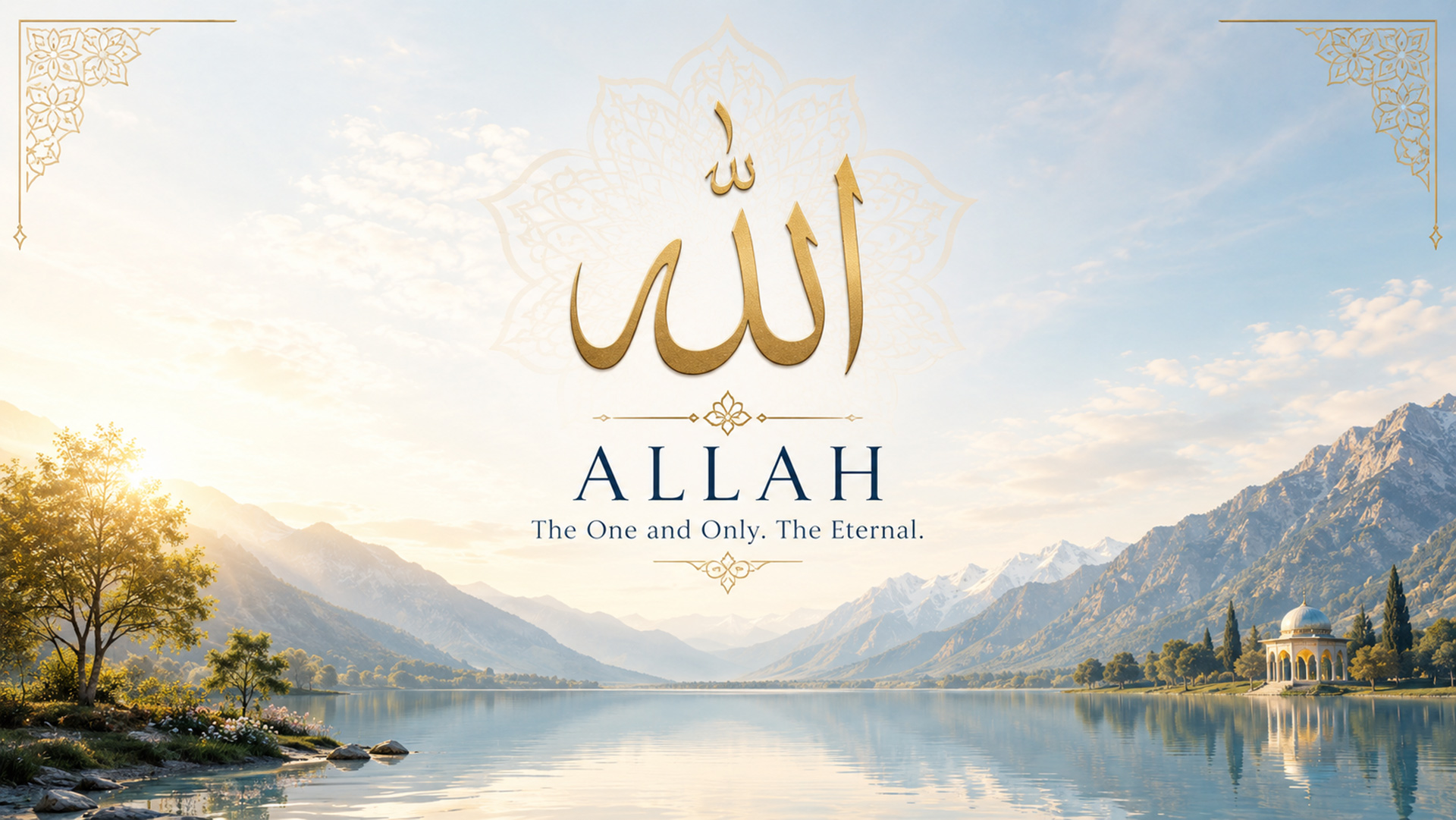 Allah The One and Only Islamic wallpaper desktop preview