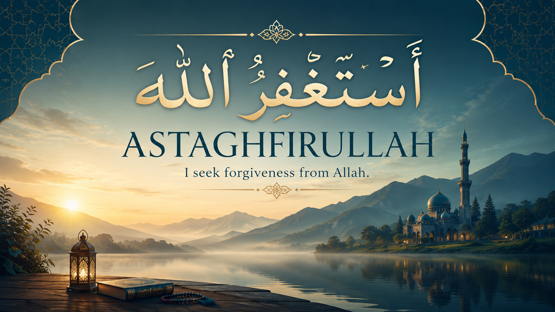 Astaghfirullah Islamic wallpaper desktop preview