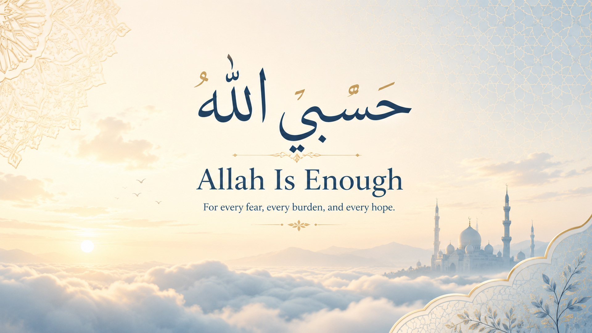 Allah Is Enough Islamic wallpaper desktop preview